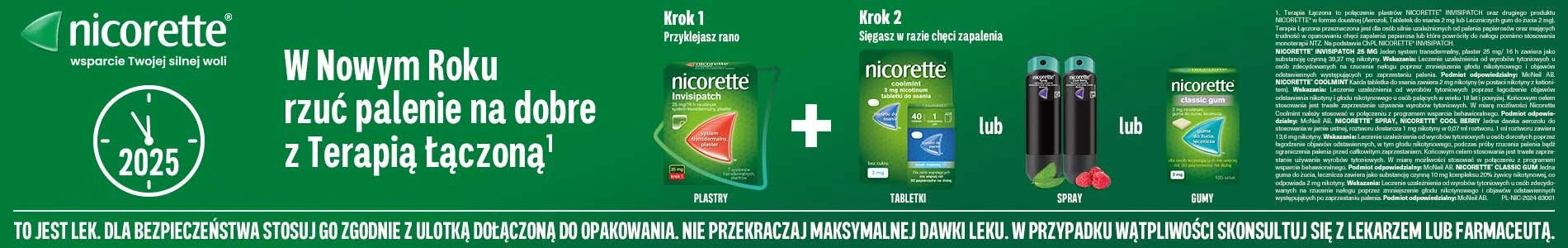 Nicorette rzuć palenie w Nowym Roku